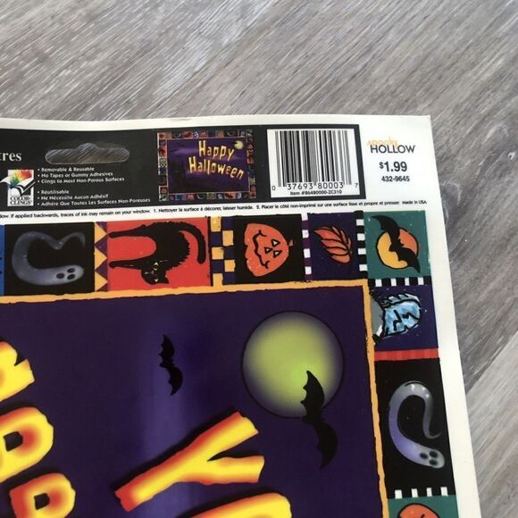 Static Cling Window Decorations NEW Reusable . Happy Halloween - Picture 7 of 7